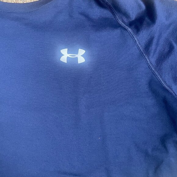 Under Armour HeatGear Men’s Navy Blue T-Shirt - Picture 4 of 9